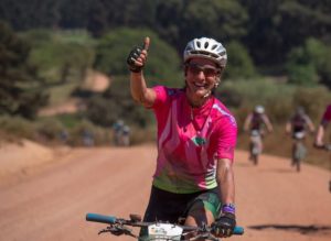 A rider showing positive signs during stage three of the Wines2Whales Chardonnay. Photo: Greg Beadle