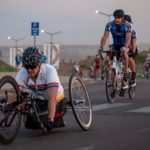 A paracyclist in action during the 947 Cycle Challenge today. Photo: Telkom 947 Cycle Challenge