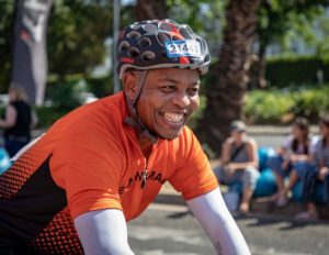 A rider full of smiles at the 947 Cycle Challenge. Photo: 947 Cycle Challenge