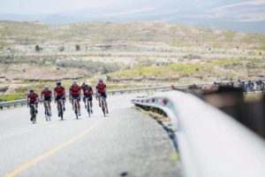 A team tackle the Double Century route