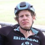 Gert Fouche, who recently broke the South African hour record, showing his humour at the Joburg Grand Prix. Photo: Cycle Nation
