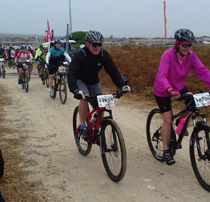 Riders in action during the Langebaan Country Estate MTB Funride today. Photo: Facebook/LCE Cycle Challenge