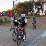 BCX's Nolan Hoffman (front) and Steven van Heerden pictured slinging one another during the madison relay event at the Joburg Grand Prix. Photo: Cycle Nation