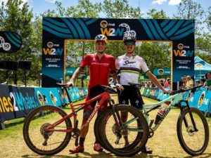 Simon Andreassen (left) and Alan Hatherly won stage three, but finished second overall in the Wines2Whales Shiraz. Photo: Nick Muzik