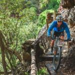 A rider moving along a tricky wooden bridge during the sixth Trailseeker Series event. Photo: Facebook/Nissan Trailseeker