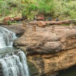 A spectacular waterfall feature showing itself off during the sixth Trailseeker Series event. Photo: Facebook/Nissan Trailseeker