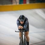 Gert Fouche in action during the individual pursuit at the SA National Track Champs yesterday. Photo: Owen Lloyd