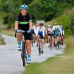 A rider leading a bunch during the Steak Race today. Photo: Sakkie/Masterpe