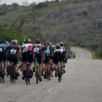 A shot from behind of a bunch of cyclists during the Steak Race. Photo: Sakkie/Masterspe