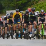 A bunch of cyclists pushing on during the Steak Race. Photo: Sakkie/Masterpe