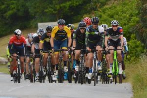 A bunch of cyclists pushing on during the Steak Race. Photo: Sakkie/Masterpe
