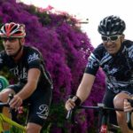 A close-up front shot of riders labouring through the winds during the Steak Race. Photo: Sakkie/Masterspe