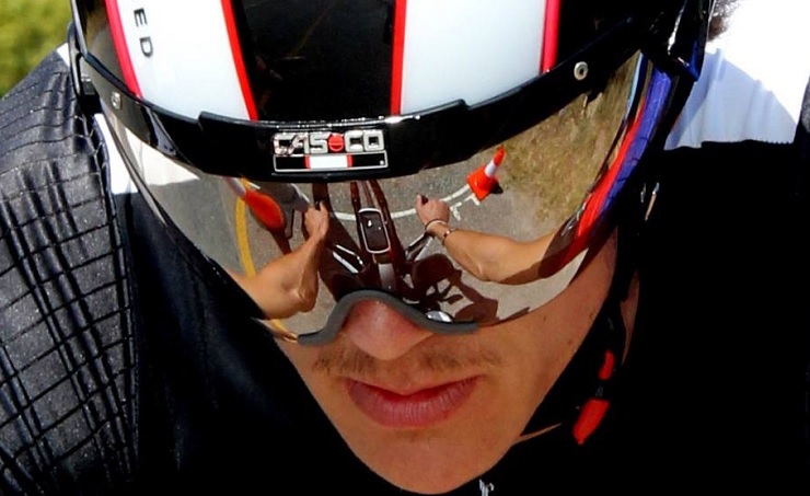 A close-up shot of Andre Nelson in concentration mode before setting off for his ITT at the East Cape Provincial Cycling Road Champs yesterday. Photo: Facebook/East Cape Road Cycling