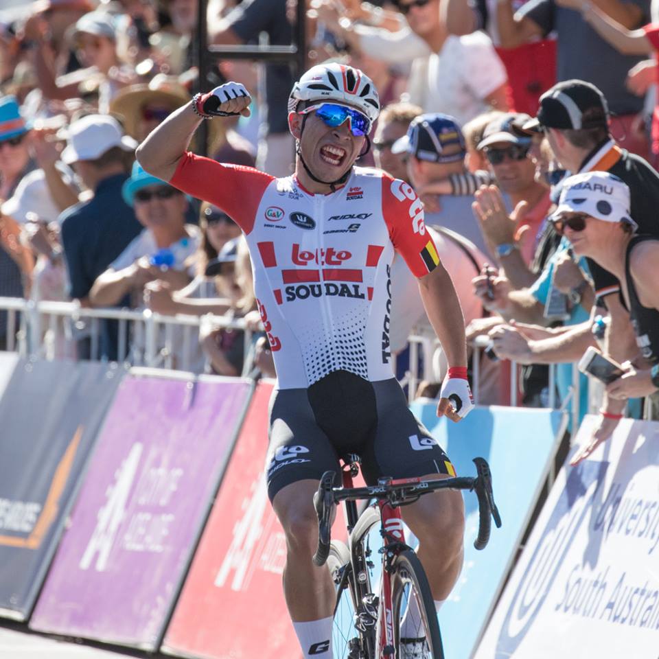 Lotto-Soudal's Caleb Ewan won the 14th Down Under Classic