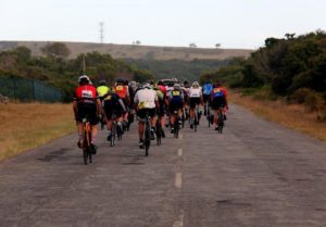 A back shot of the bunch during the Festival of Cycling road race. Photo: East Cape Cycling