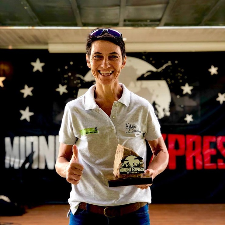 Yolande de Villiers (pictured) and Johan Labuschagne were the overall winners at the Midnight Express