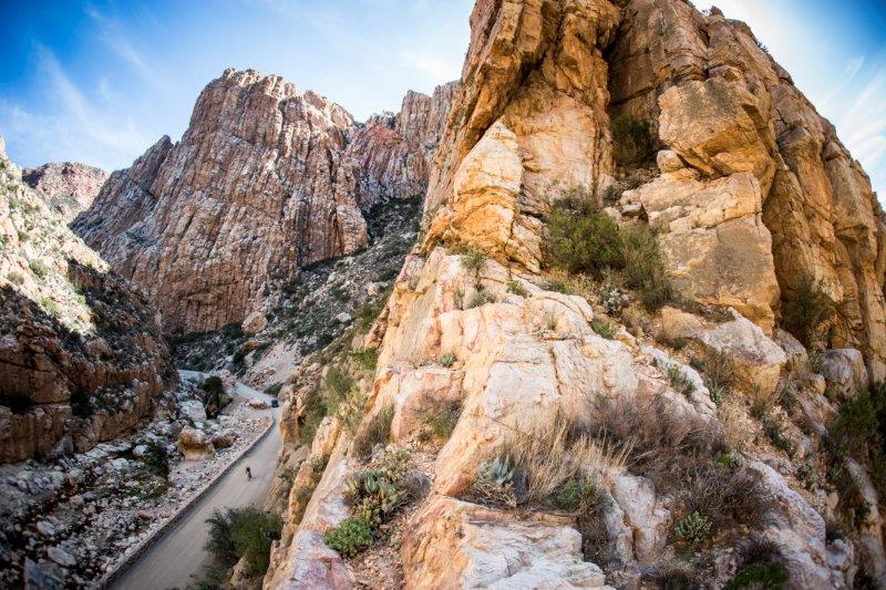 A rider enjoys the magnificent scenery at Swartberg100