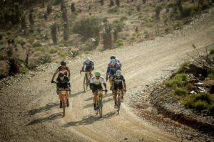 A bunch of riders during the Swartberg100