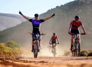 Mountain-bikers enjoying the ride during the TransCape MTB Encounter. Photo: Jacques Marais