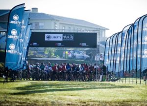 Riders line up before the start of stage four of the TransCape MTB Encounter. Photo: Jacques Marais