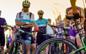 Riders patiently awaiting the start of stage three of the TransCape MTB Encounter. Photo: Jacques Marais