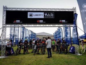 Riders lined up before the start of stage one of the TransCape MTB Encounter. Photo: Jacques Marais