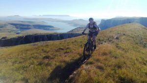 A mountain biker during the X-Berg Challenge