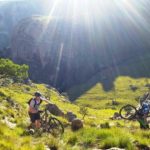 Mountain bikers pushing their bikes during last year's X-Berg Challenge