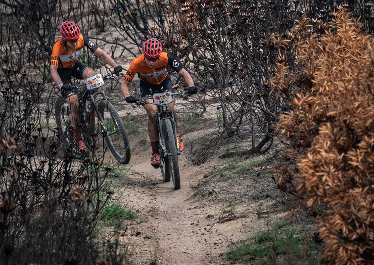 Investec-songo-Specilaized's Annika Langvad and Anna van der Breggen (pictured) managed to outlast Kross-Spur Racing's Ariane Luthi and Maja Wloszszowska to win stage two of the Cape Epic today. Photo: Greg Beadle/Cape Epic