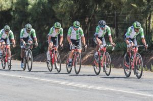 The ProTouch Continental in action during their TTT at the Tour of Good Hope. Photo: Henk Neuhoff Photography