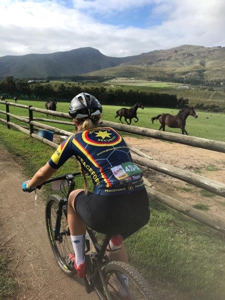 Thana Groenewald in action during the Cape Epic