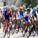 South African cyclists riding among the peloton during stage four of the Tour de Taiwan today. Photo: facebook.com/Tour-De-Taiwan
