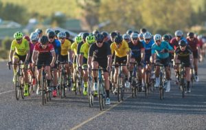 A bunch of cyclists moving smoothly along during stage two of the Tour of Good Hope. Photo: Henk Neuhoff Photography