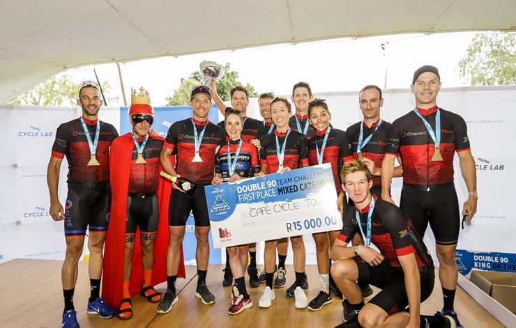 The Cape Cycle Tour team set a new course record for mixed teams at the Double90