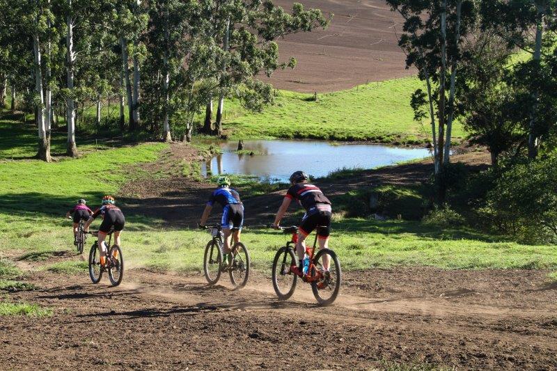 Riders enjoy the beautiful scenery during the Husqvarna Classic