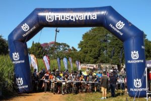 Mountain bikers line up for the Husqvarna Classic