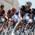 Riders in road race