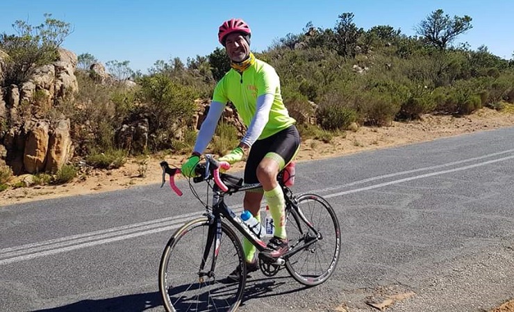 David Kleynhans recently completed his first attempt at cycling the height of Mount Everest