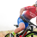 Amy McDougall Samantha Sanders rides for the dormakaba team