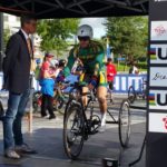 Goldy Fuchs placed ninth in the MT2 race at the Para-cycling Road World Championships