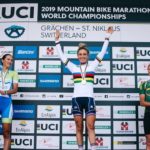 Pauline Ferrand-Prevot won the elite women's race at the UCI MTB Marathon World Championships