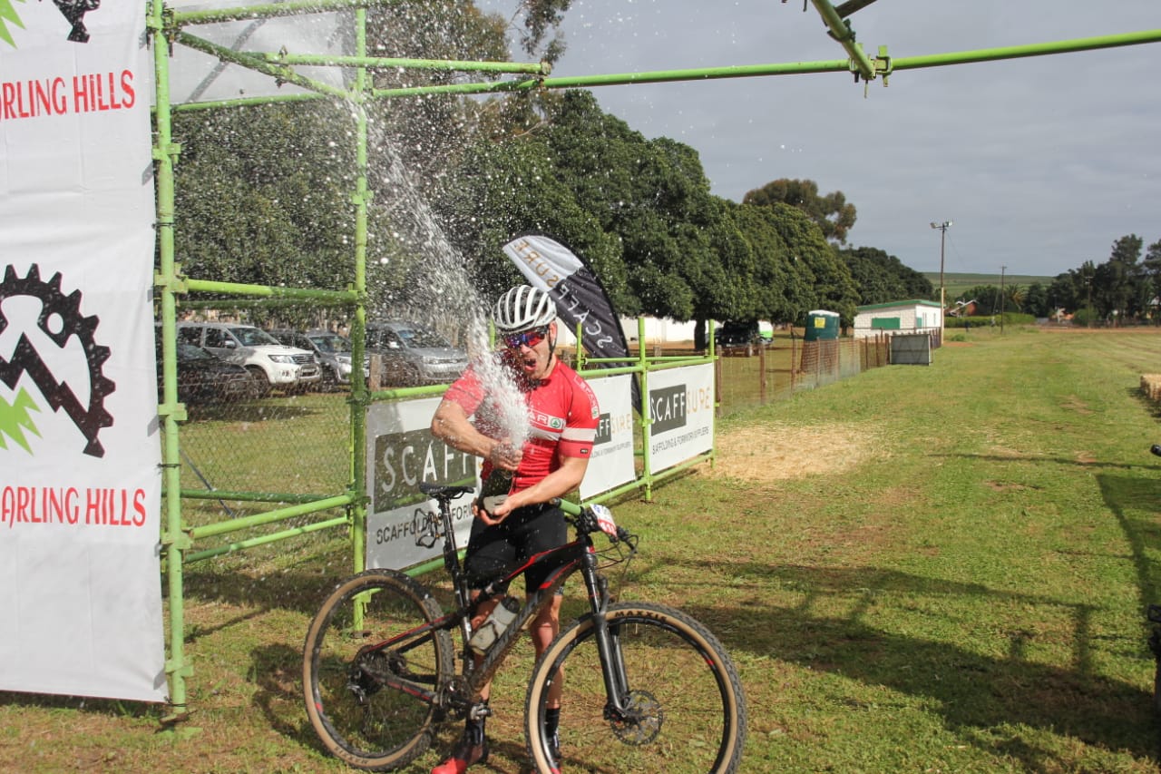 Robert Jankielsohn won the solo men's race at the Darling Hills MTB Stage Race