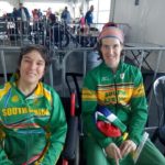 Toni Mould (left) finished sixth in the WT1 race at the Para-cycling Road World Championships