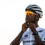 South African Nicholas Dlamini competed in the Vuelta a Espana
