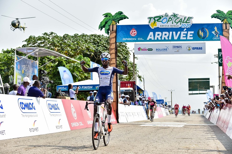 It was a good day on the course of stage six of the Tropicale Amissa Bongo for Biniyam Ghirmay as he managed to claim his second victory in the event in Port Gentil today