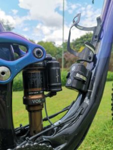 A close-up of Sarah Hill's Liv Pique 29er Advanced Pro 0 mountain bike.